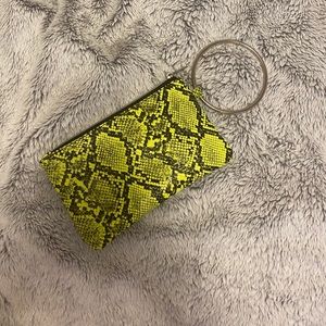 Snakeskin Print Zip Tote